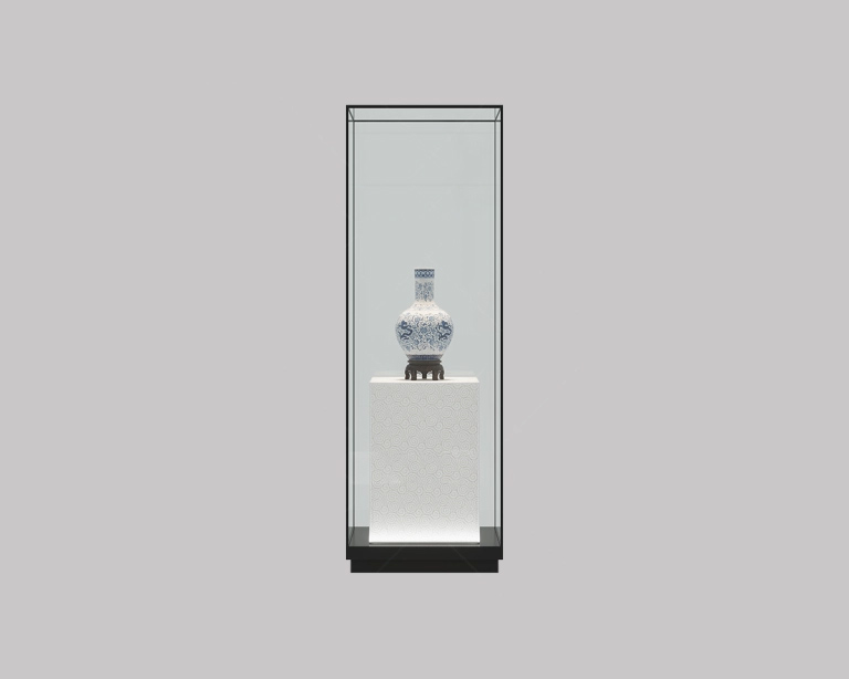 Customized Frameless Freestanding Glass Display Case manufacturers From China