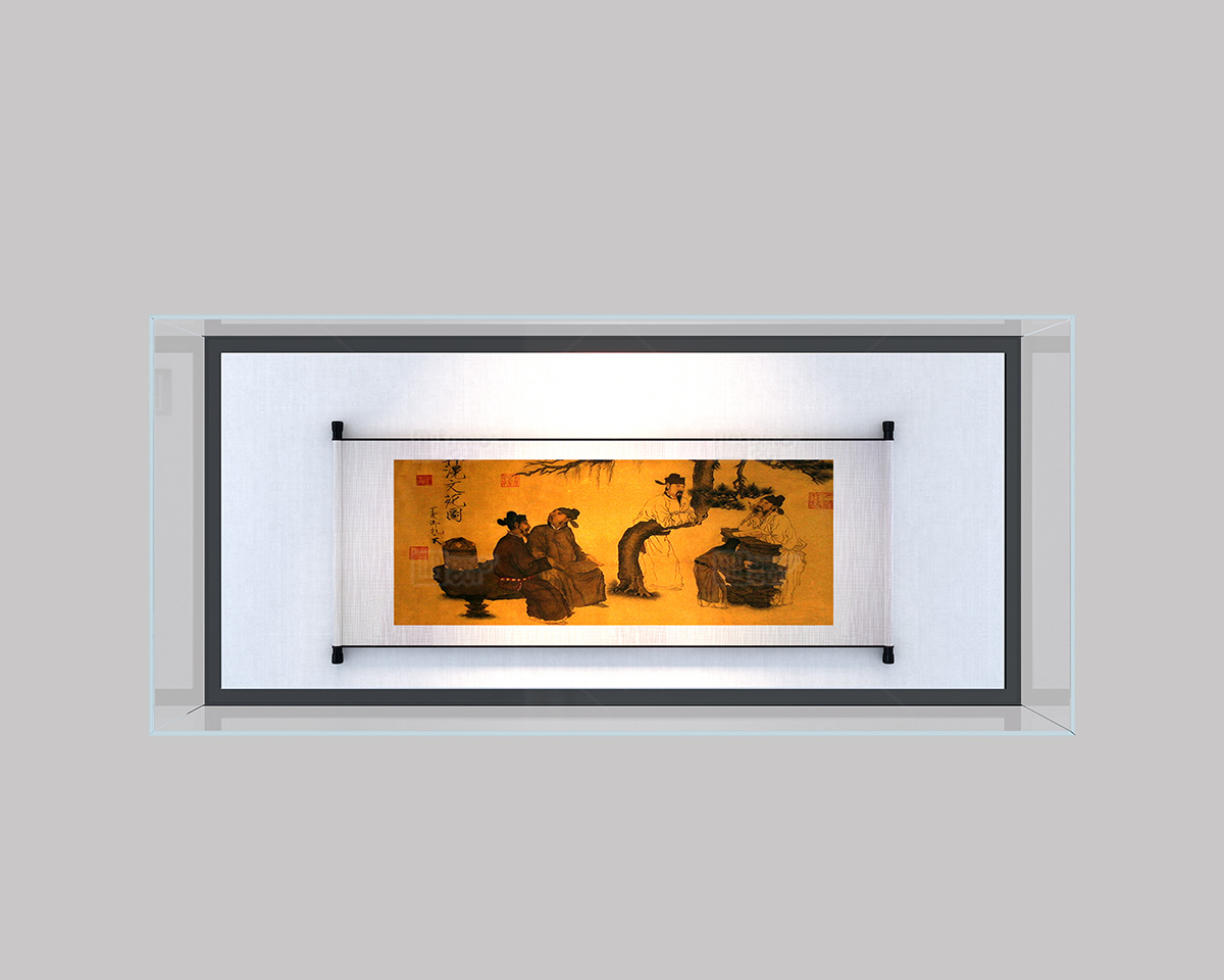 GF high-end custom high-quality frameless museum display showcase