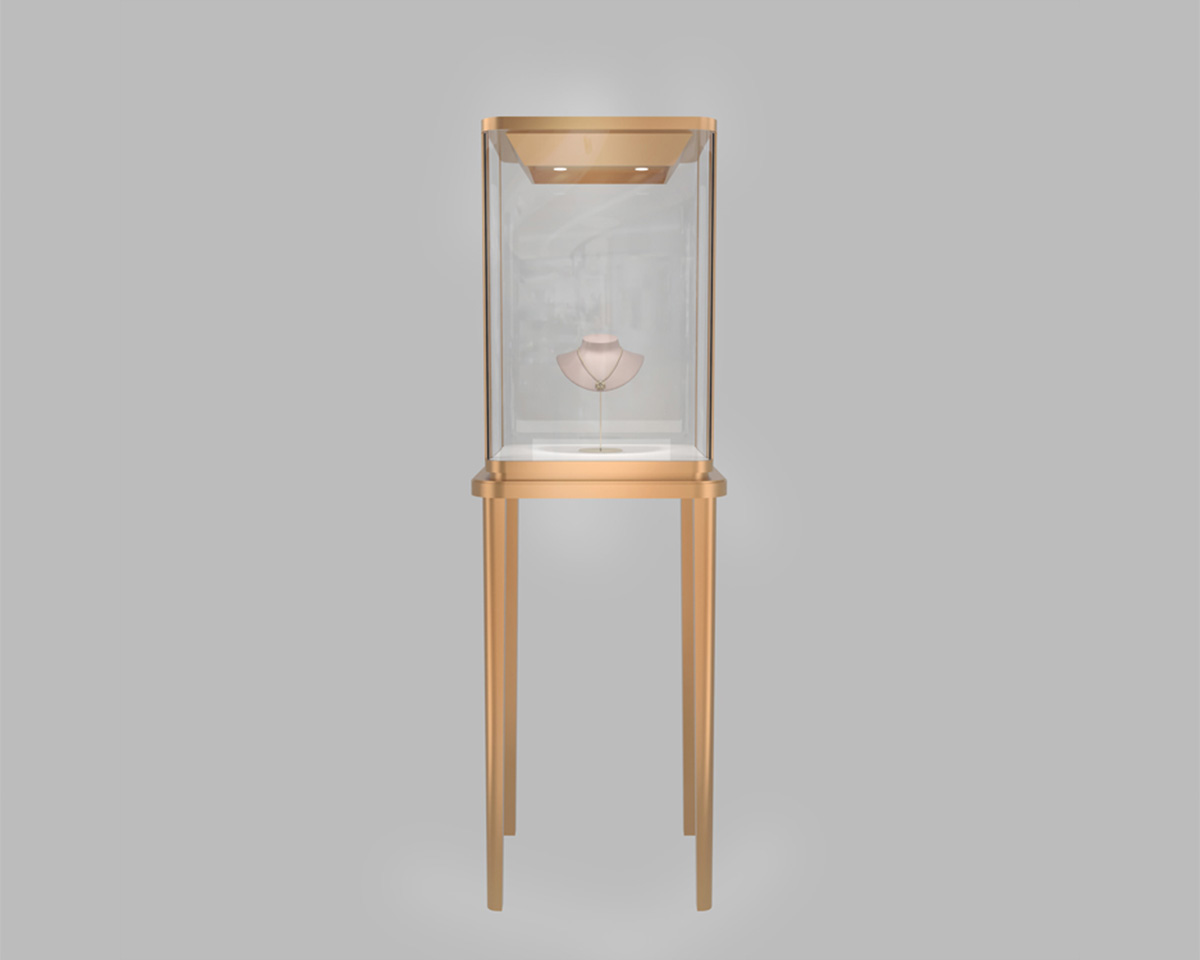 GF Showcase High-end Luxury Island Jewelry Display Case Customization Manufacturer