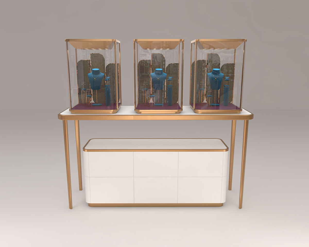 GF Showcase Luxurious Jewelry & Watch Island Showcase Experience Table