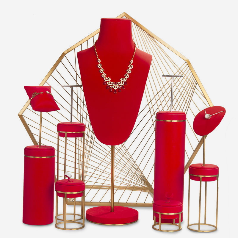 Rings, earrings,  necklaces, pendants, jewelry window display racks