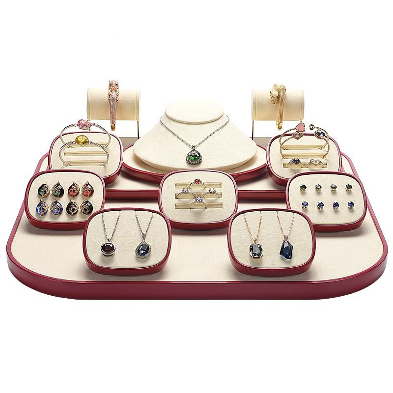 Rings, earrings,  necklaces, pendants, jewelry window display racks